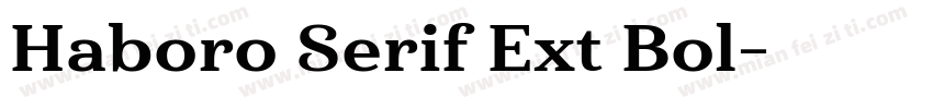 Haboro Serif Ext Bol字体转换